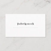 女カラフル性抽象芸術ポートレート 名刺 (裏面)