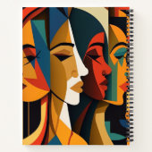 女カラフル性顔 ノートブック (裏面)