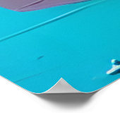 女カラフル蝶 ポスター (角)