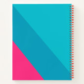 女カラフル10代のパーソナライズされた子のスケッチ本 ノートブック (裏面)