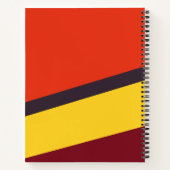 女カラフル10代のパーソナライズされた子のスケッチ本 ノートブック (裏面)