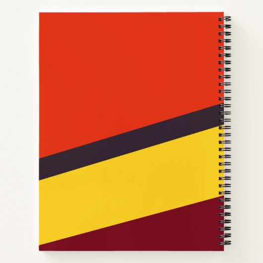 女カラフル10代のパーソナライズされた子のスケッチ本 ノートブック (裏面)