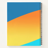 女カラフル10代のパーソナライズされた子のスケッチ本 ノートブック (裏面)