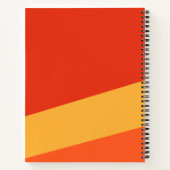 女カラフル10代のパーソナライズされた子のスケッチ本 ノートブック (裏面)