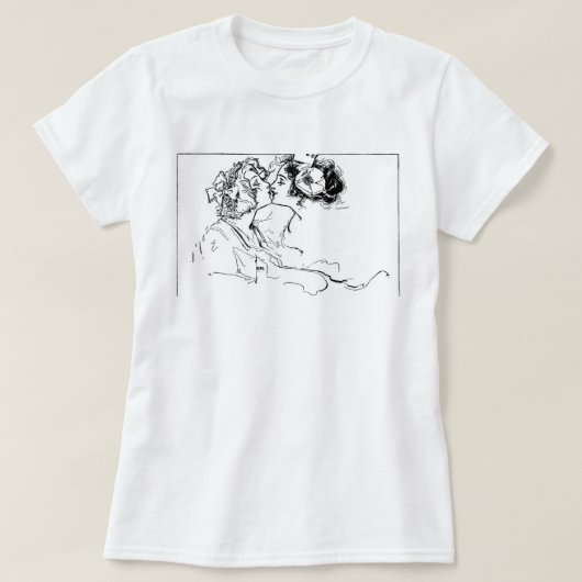 女キスをするの子Tシャツヴィンテージアートオズマ・オブ・オズ Tシャツ (デザイン正面)