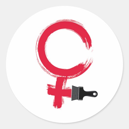 女クールのシンボル ラウンドシール (正面)