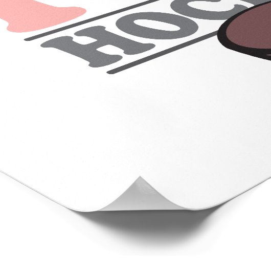 女クールの人のまわりに遊のアイスホッケー ポスター (角)