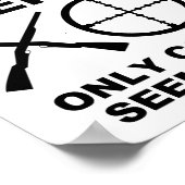 女クールの子が好きな狩りおもしろい狩りポスター ポスター (角)