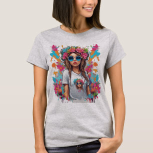 女クールの子Tシャツ:トレンディーとエンパワリングファッション Tシャツ