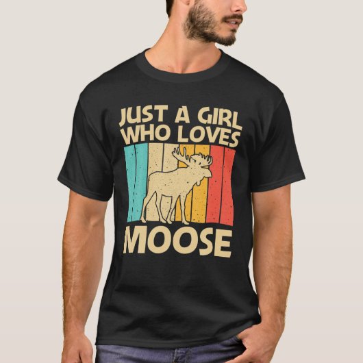 女クール子のためのムースデザインムースディアブルE Tシャツ (正面)