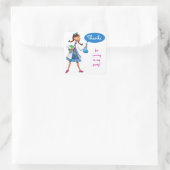 女クール子の科学の誕生日パーティー スクエアシール (バッグ)