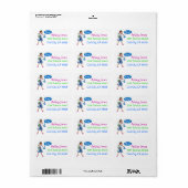 女クール子の科学の誕生日パーティー ラベル (フルシート)