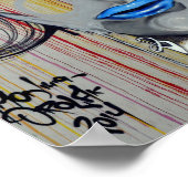 女クール性カラフルグラフィティ ポスター (角)