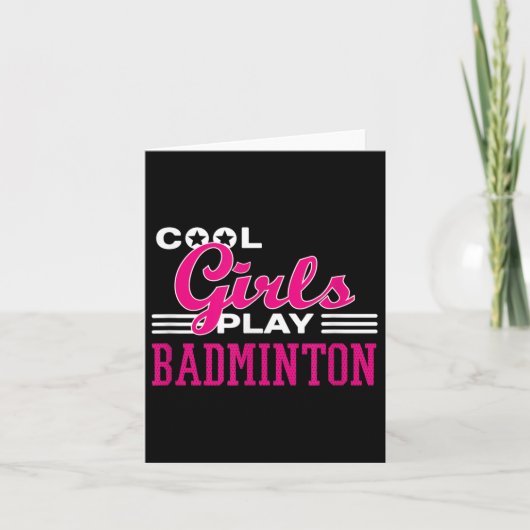 女クール遊のバドミントン カード (正面)