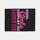 女クール遊子バドミントン1 フリースブランケット (正面(横))