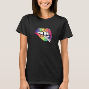 女サイケデリックの子のための唇の女性の母D Tシャツ