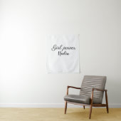 女シンプルミニマル子パワー追加ネーム文字画像busi タペストリー (インサイチュ)