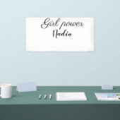 女シンプルミニマル子パワー追加ネーム文字画像busi 横断幕 (トレードショー)