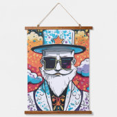 女スタイリッシュと男のタペストリー 吊り下げ型タペストリー (正面)