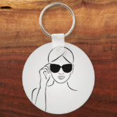 女スタイリッシュの子 キーホルダー (正面)