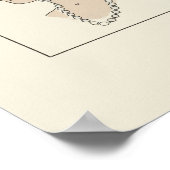 女スタイリッシュの帽子のフランスのイラストレーションアールデコ ポスター (角)