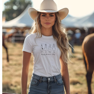 女スタイリッシュ人幸せな女の日Tシャツ Tシャツ