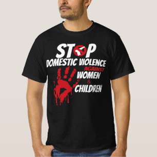 女ストップ子Tへの家庭内暴力 – Tシャツ