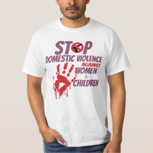 女ストップ子Tへの家庭内暴力 – Tシャツ