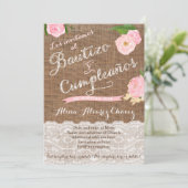 女スペインのの子のための洗礼と誕生日招待状 招待状 (スタンド正面)