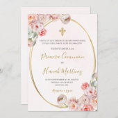 女スペインのの子の第1聖餐式 招待状 (正面/裏面)