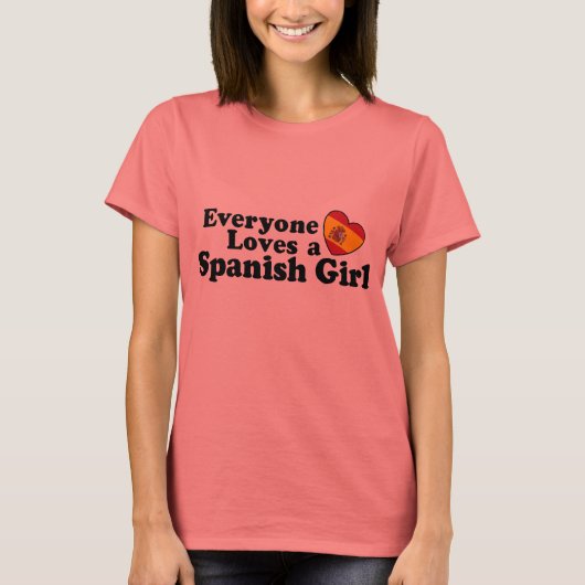 女スペインのの子 Tシャツ (正面)
