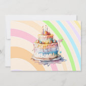 女パーソナライズされたお洒落の誕生日招待状 招待状 (裏面)