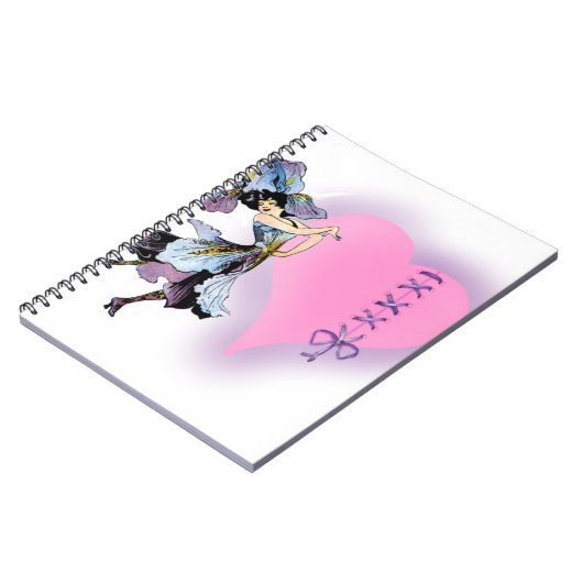 女パーソナライズされたかわいらし子のピンクの贈り物アイディア ノートブック (左側)