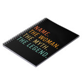 女パーソナライズされたに伝説と名を付ける ノートブック (左側)