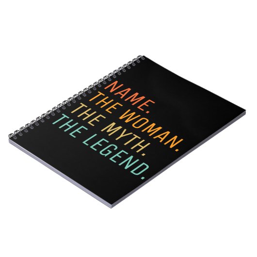 女パーソナライズされたに伝説と名を付ける ノートブック (左側)