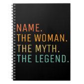 女パーソナライズされたに伝説と名を付ける ノートブック (正面)