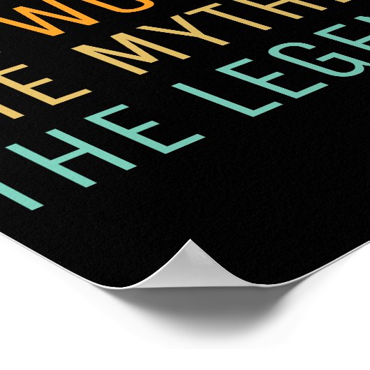 女パーソナライズされたに伝説と名を付ける ポスター (角)