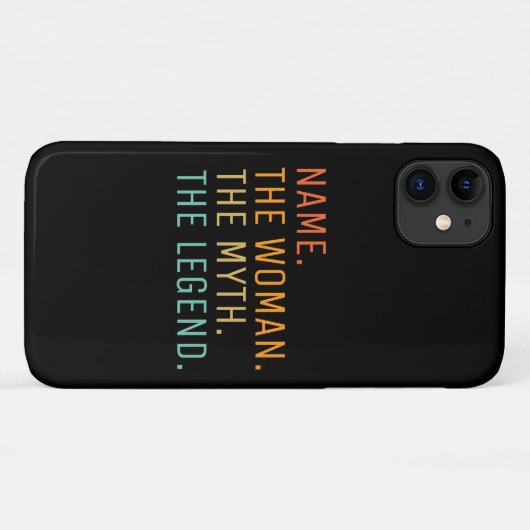 女パーソナライズされたに伝説と名を付ける Case-Mate iPhoneケース (裏面(横))