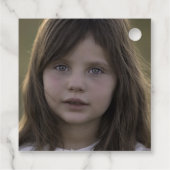 女パーソナライズされたの写真感謝していyouメッセージカード フェイバータグ (裏面)