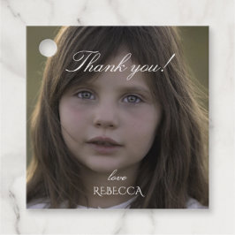 女パーソナライズされたの写真感謝していyouメッセージカード フェイバータグ