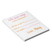 女パーソナライズされたの子のためのキャンプノートパッド ノートパッド (アングル)