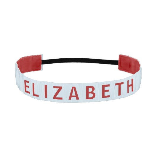 女パーソナライズされたの子のスリップまたは滑ることための青い非ヘッドバンド アスレチックヘッドバンド (正面)