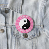 女パーソナライズされたの子のボタン空手パーティー 缶バッジ (インサイチュ)