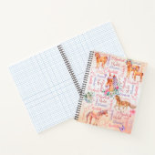 女パーソナライズされたの子の名前とポニーのコラージュ ノートブック (内部)