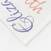 女パーソナライズされたの子の名前とポニーのコラージュ フリースブランケット (角)