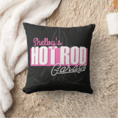 女パーソナライズされたの子の名前Pinstripesガ改造レージ クッション (ブランケット)