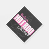 女パーソナライズされたの子の名前Pinstripesガ改造レージ スタンダードランチョンナプキン (角)