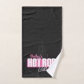 女パーソナライズされたの子の名前Pinstripesガ改造レージ バスタオルセット (ハンドタオル)