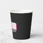 女パーソナライズされたの子の名前Pinstripesガ改造レージ 紙コップ (左)