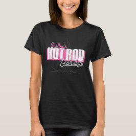 女パーソナライズされたの子の名前Pinstripesガ改造レージ Tシャツ